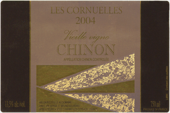 Chinon, Le Logis de la Bouchardière, Les Cornuelles 2002 75Cl