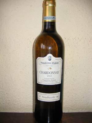 Vin de Pays d'Oc, Valentin Fleur, Chardonnay 2002 75Cl